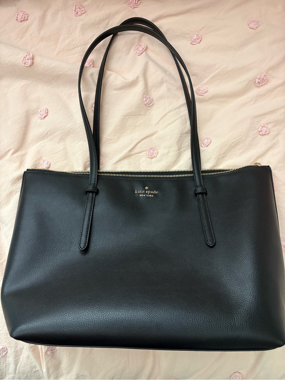 Kate Spade Black Pebbled Leather “All Day Tote”